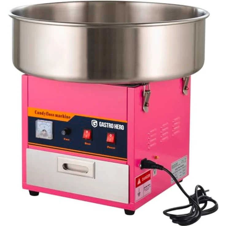 GastroHero Zuckerwattemaschine, mobil und einsatzbereit in nur 4-5 Minuten, Ø 520 mm, ideal für Innen- und Außeneinsatz – Bild 2