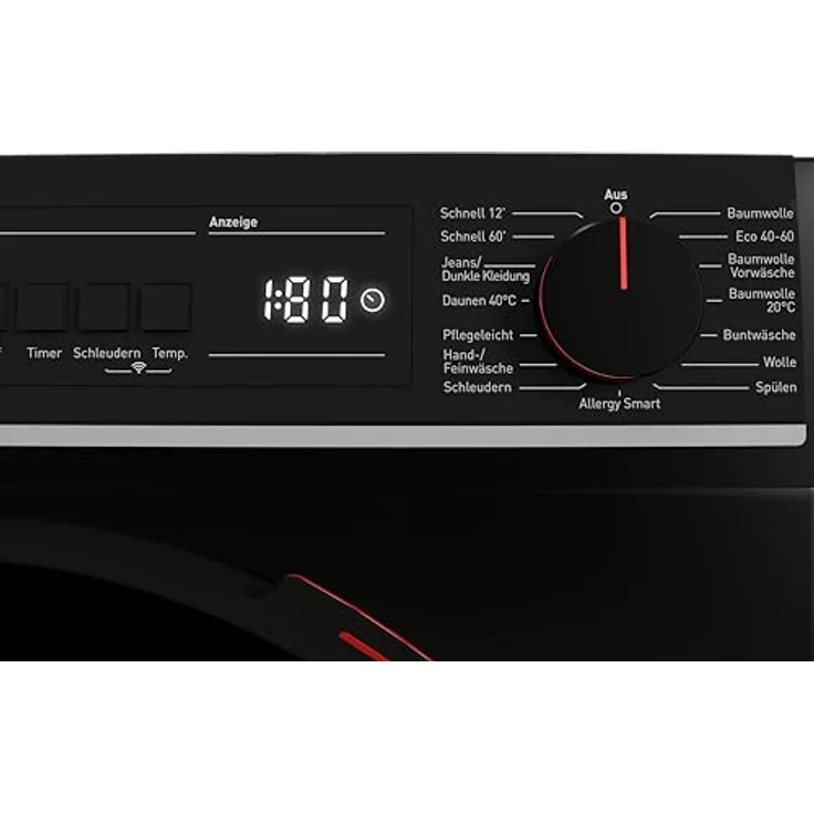 SHARP ES-PRO214BA-DE 2ML, Waschmaschine 12 kg, schwarz, mit AllergySmart, AquaStop und 15 Programmen – Bild 8