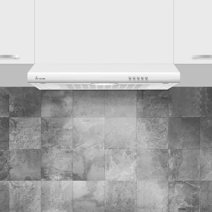 KKT KOLBE Dunstabzugshaube 60 cm | Unterbauhaube | Druckknopf Bedienung | LED-Beleuchtung | Abluft Umluft | 3 Leistungsstufen | Weiß | UBH600W – Bild 2