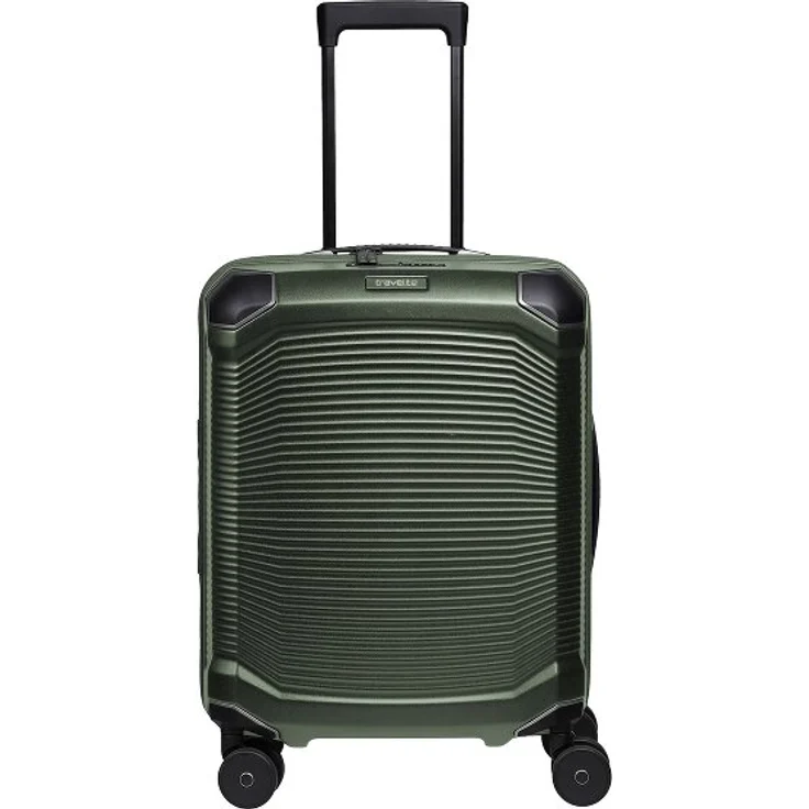 Travelite Millennium 4 Rollen Kabinentrolley 55 cm, pine green, 100% Polycarbonat, kompakte Größe 40 x 20 x 55 cm