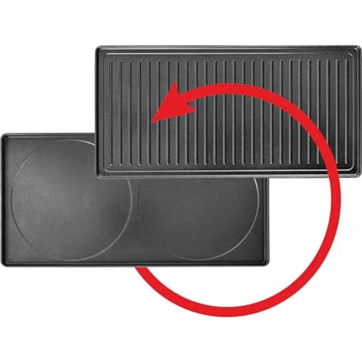 Rommelsbacher Pizza Raclette RCP 1800, Wendeplatte mit Grillmuster/Crêpes, keramische Antihaftbeschichtung (PFAS-frei), 2 m Kabel, stufenlose Temperaturregelung, 8 Pfännchen – Bild 4