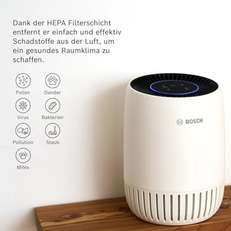 BOSCH Kombifilter 3-in-1 HEPA Filter mit Aktivkohlefilter, Zubehör für Luftreiniger Air 1000, effiziente Luftreinigung, langlebig und leicht zu wechseln – Bild 5