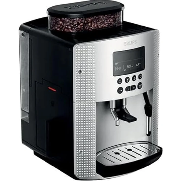 Krups Kaffeevollautomat EA815E70 Pisa, Kaffeevollautomat mit Metall-Brühgruppe, 1.450 Watt, Siber/Schwarz – Bild 4