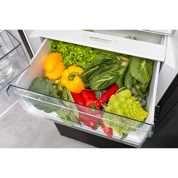 Hisense RM469N4AFD1 Kühl-Gefrierkombination, freistehend, NoFrost, 368 Liter, 229 L Kühlen, 113 L Gefrieren, XtremeFreeze, Smart Fresh, schwarz Inox – Bild 12