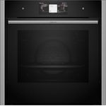Neff B64VT73N0, N90, VarioSteam Slide und Hide Einbaubackofen mit Dampfunterstützung, 60x60cm, 6.8 Zoll Full Touch TFT-Farb- und Grafikdisplay,Pyrolyse, Home Connect, Multipoint Bratenthermometer