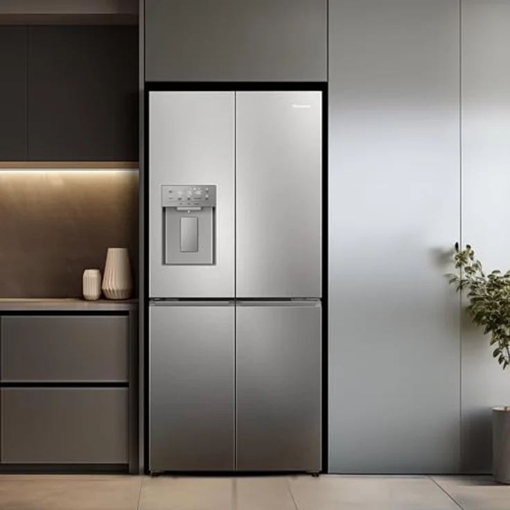 Hisense RQ5P470SYID, French Door Kühl-Gefrier-Kombination mit No Frost, 304 l Kühlvolumen, Inox-Look – Bild 15