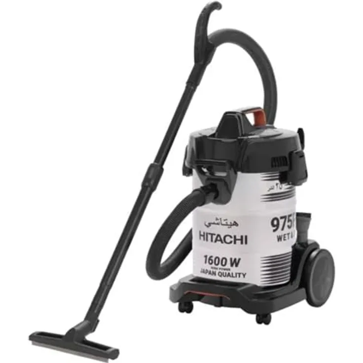 HITACHI CV-975 PW, 3-in-1 Profi-Nass- & Trockensauger mit 25L Edelstahl-Tank, 1600W, silber/schwarz