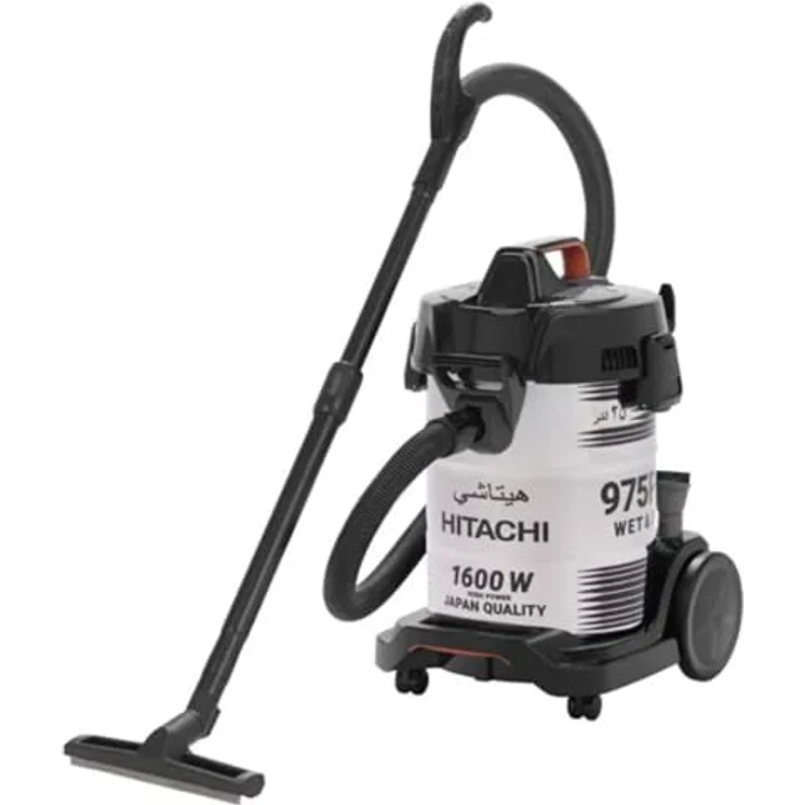 HITACHI CV-975 PW, 3-in-1 Profi-Nass- & Trockensauger mit 25L Edelstahl-Tank, 1600W, silber/schwarz – Bild 1