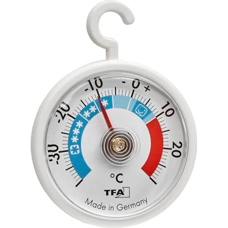 TFA Dostmann 2er Set Analoge Kühlthermometer, handlich mit Kühlzonen, für Kühlschrank und Gefrierschrank, bis -40°C, weiß – Bild 2
