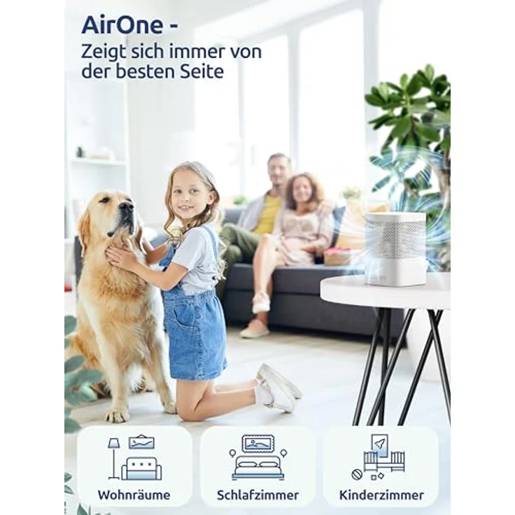BonAura® AirOne Luftentfeuchter, stromlos bis 23m², 360° Belüftung, integrierter Ausgießer & 680g Granulat, Schimmel- und Geruchsschutz – Bild 4