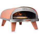 ZIIPA Gas Pizzaofen Piana terr, kompakter Minibackofen mit drehbarem feuerfestem Stein und präziser Temperaturkontrolle