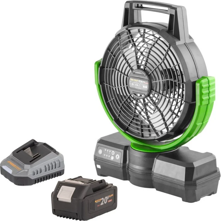 PRO CRAFT Akku-Standventilator CF20bb, 20 V, 235 mm mit 1x Akku 4,0 Ah und Ladegerät