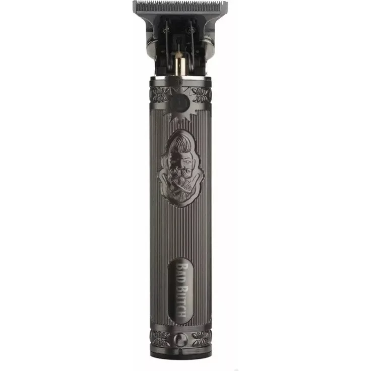 EFALOCK Professional Haar- und Bartschneider Efalock Bad Butch Trimmer, Ultra präzise Zero Schnitte, inkl. 3 Aufsteckkämme, 4 Stunden Akkulaufzeit, T-Stahlklinge - Schwarz