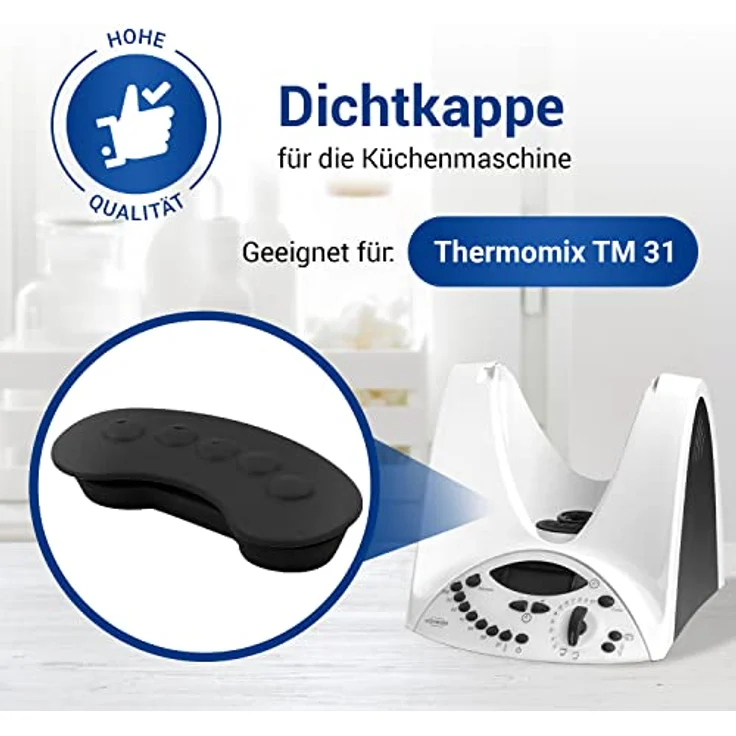 VIOKS Dichtkappe Ersatz für Kontaktmodul Dichtring Thermomix TM31 - Gummi Abdeckung für Küchenmaschine Thermomix TM 31 - Vorwerk Thermomix Ersatzteile Küchenmaschine – Bild 2