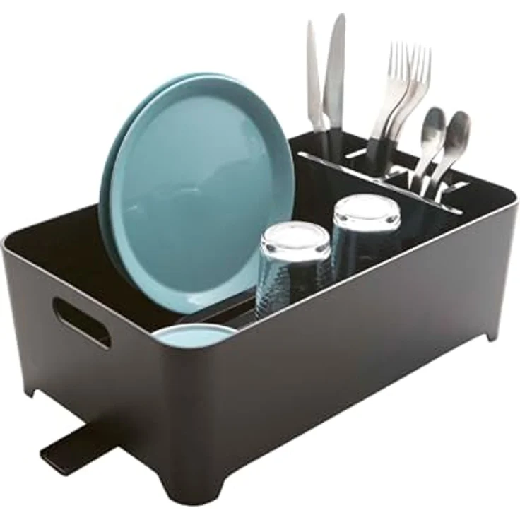 YAMAZAKI Drainer Abtropfgestell, Kunststoff, Schwarz, One Size – Bild 2