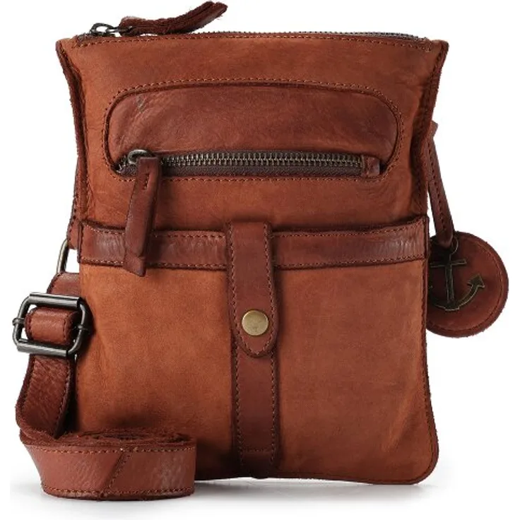 Harbour 2nd Cool Casual Umhängetasche, 100% Leder, 18.5 cm, braun