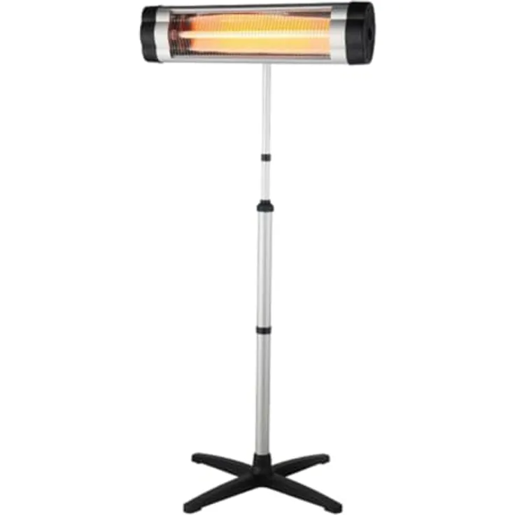 Melchioni Family LAVIK Quarz-Elektroheizer Wasserdicht und verstellbar, ideal für Terrasse und Garten, IP34-Schutz, 2000 W, staubfrei
