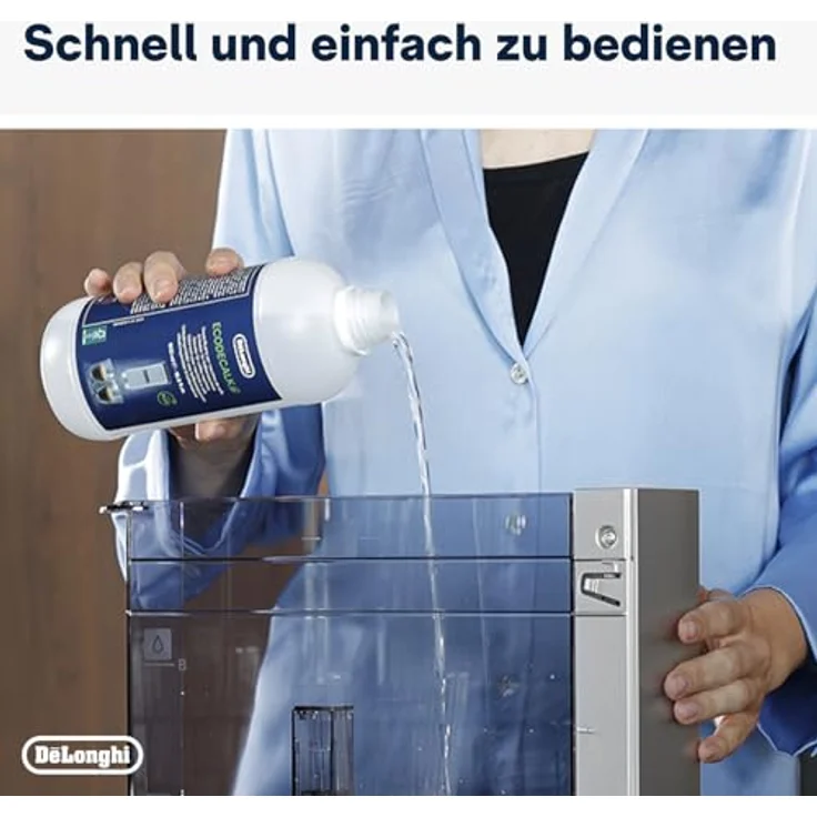 De'Longhi Original EcoDecalk DLSC502 Entkalker für Kaffeemaschinen, 2x500ml, natürliche Rohstoffe, für 10 Entkalkungsvorgänge, Weiß – Bild 3
