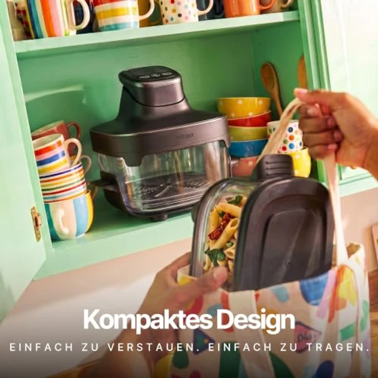 Seeger ClearFry Heißluftfritteuse, 1500 W, 2,5L + 4,5L Glasbehälter, 6 automatische Programme, PFAS-frei – Bild 9