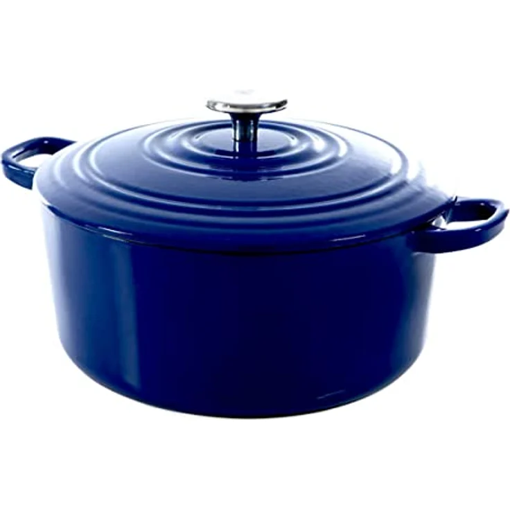 BK Bourgogne Schmortopf, Bräter Induktion, Gusseisen Topf Emailliert mit Deckel, Ofen- und Spülmaschinengeeignet - 28cm/6,7 L, Königsblau – Bild 1