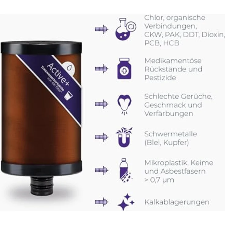 Blaufaktor Alb Filter Duo Active Plus+, Trinkwasserfilter für Wasserhahn mit umschaltbarem Filtermodus, Edelstahl Natur – Bild 4