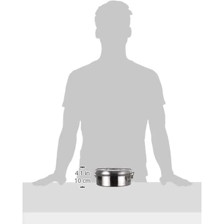 Ilsa 5041 Picknickbox, Edelstahl, silberfarben 20 cm Silber – Bild 5