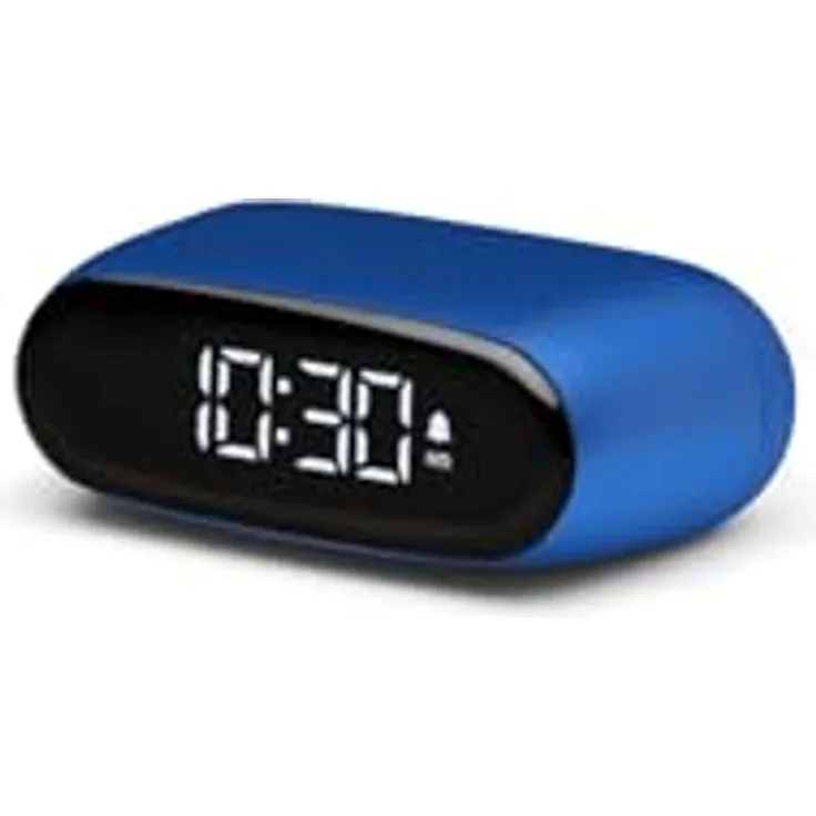 LEXON MINUT, Kleiner digitaler Wecker mit Touch-Sensor, einstellbarer Lautstärke und Helligkeit, wiederaufladbare Nachttischuhr mit VA Pure Black LCD-Display und schwacher Lichtoption