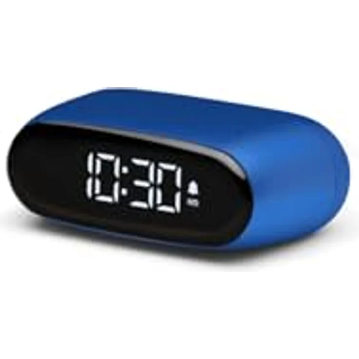 LEXON MINUT, Kleiner digitaler Wecker mit Touch-Sensor, einstellbarer Lautstärke und Helligkeit, wiederaufladbare Nachttischuhr mit VA Pure Black LCD-Display und schwacher Lichtoption