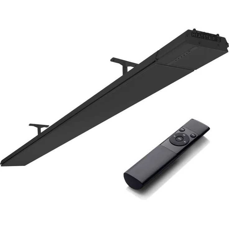 HEATSTRIP Design THD 3200 Watt, Elektroheizer mit Fernbedienung und wetterfestem Gehäuse, Schwarz