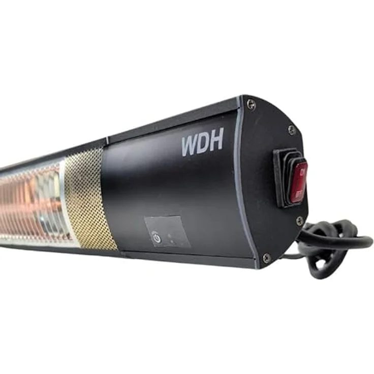 Aktobis Wand-Heizstrahler, Balkonheizer, Zeltheizer WDH-300WS (Schwarzmetallic + bis 3.000 Watt + Geringe Blendwirkung), Heizstrahler – Bild 5