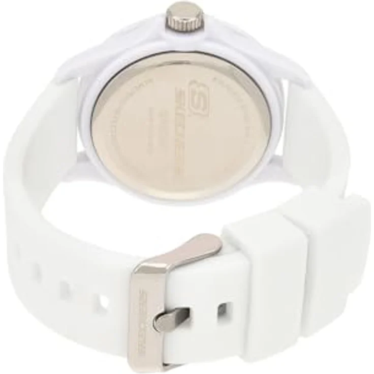 SKECHERS Damen Analog Quartz Uhr SR6080, 40 mm Gehäuse, weißes Zifferblatt, wasserdicht bis 50 m, Silikongurt – Bild 3