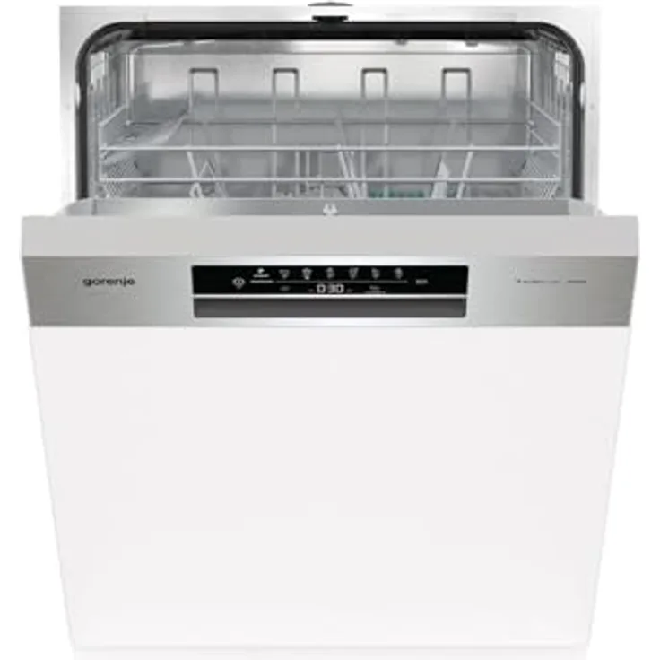 Gorenje GI642E90, teilintegrierbarer Geschirrspüler mit Edelstahlblende, 13 Maßgedecken, Eco-Programm und TouchControl Steuerung