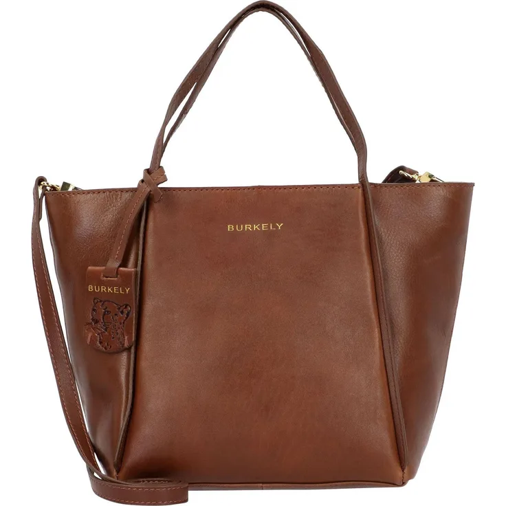 Burkely Umhängetasche, Klassische Schultertasche mit verstellbarem Schulterriemen, Braun