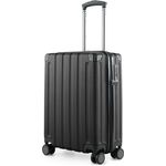 Hauptstadtkoffer Q-Damm - Handgepäck 54x37x21, TSA, 4 Rollen, Reisekoffer, Hartschalenkoffer, Rollkoffer, Handgepäckkoffer, Bordgepäck Koffer, Schwarz
