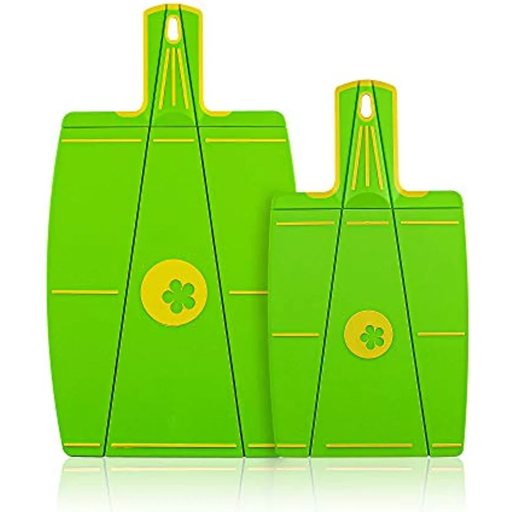 Kochblume Falt-Schneidbrett S & L 2er Set | Spülmaschinenfest | BPA-frei | Rutschfest & messerfreundlich | Farbe: limette – Bild 2