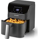 Kochwerk Rachs KOCHWERK Digitale Heißluftfritteuse 4L, Airfryer mit Touchscreen, fettarm Garen, Grillen und Backen, Erinnerungsfunktion zum Wenden, leichte Reinigung, 1400W