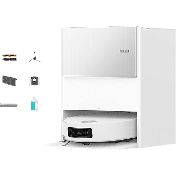 Dreame Aqua10 Ultra Roller Complete White Saug- & Wischroboter, beutellos, für Teppich, mit Sprachsteuerung & Smart-Home-Funktion