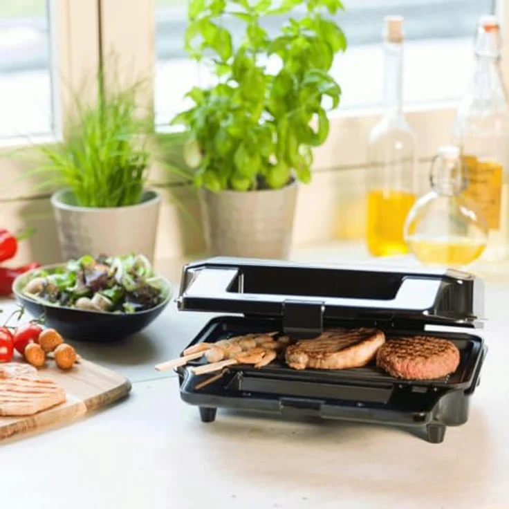 Bestron Antihaftbeschichteter 3-in-1 Sandwich-Kontaktgrill, 900 W, Schwarz – Bild 4