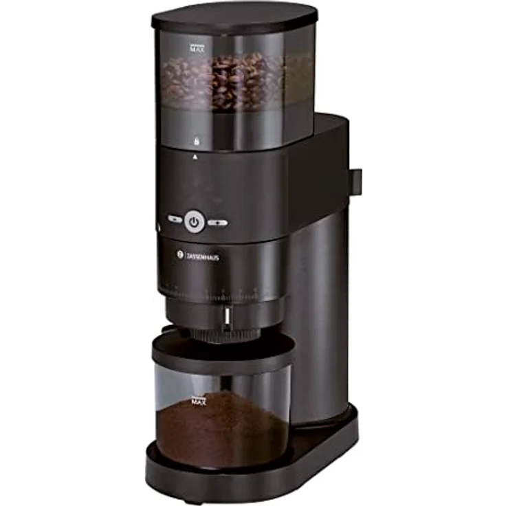 Zassenhaus EXPERT Elektrische Kaffeemühle mit Kegelmahlwerk aus gehärtetem Stahl | schwarz | Mahlgrad in 10 Stufen | Aromaschutzdeckel und Auffangbehälter | geräuscharme Kaffeemühle elektrisch – Bild 1