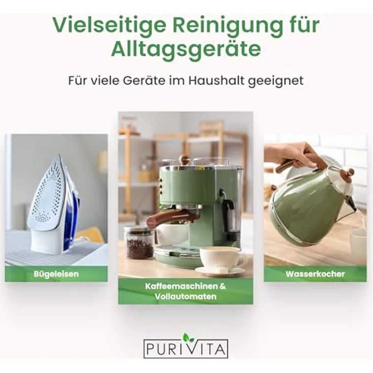 Purivita PURIVITA® Universal Entkalker Kaffeevollautomat, 3x750ML flüssig, für alle Kaffeeautomaten mit Farbindikator – Bild 3