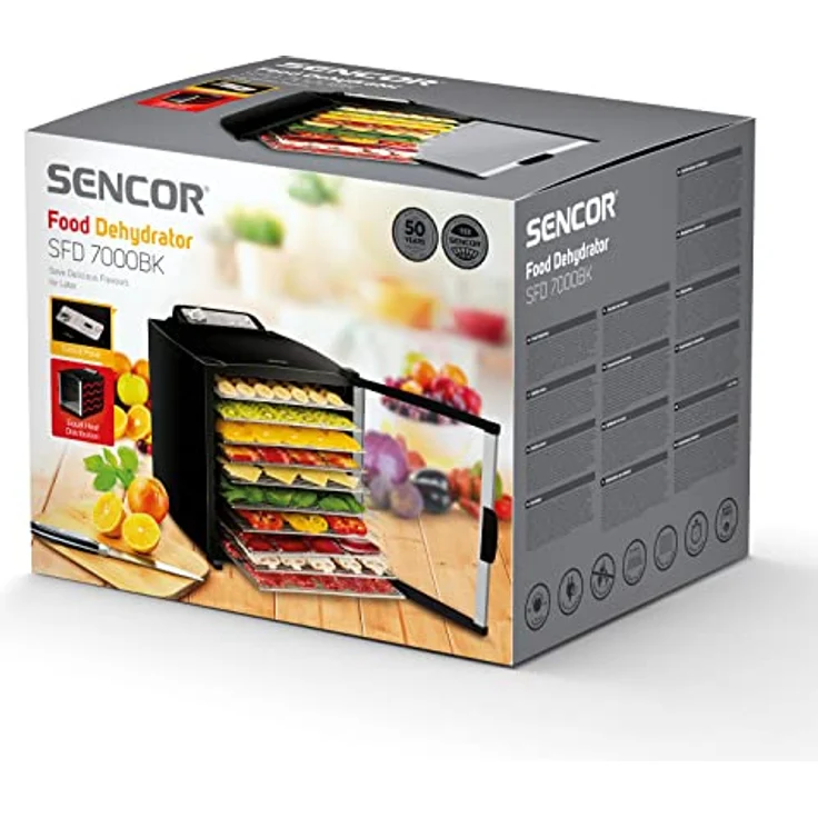 Dörrgerät für Lebensmittel mit horizontaler Luftstrom-Technologie, 800 W, Schwarz – Bild 5