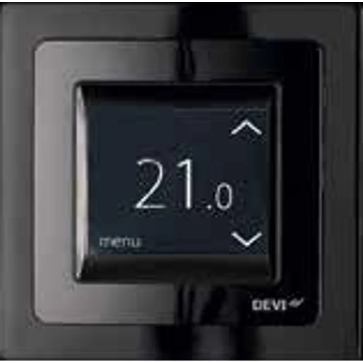 DEVI DEVIreg Touch – Fußbodenheizungsthermostat mit Touchscreen, schwarz