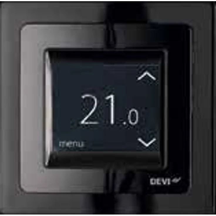 DEVI DEVIreg Touch – Fußbodenheizungsthermostat mit Touchscreen, schwarz