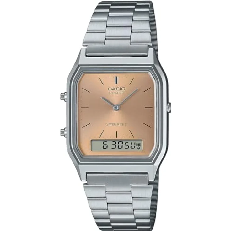 Casio Watch AQ-230A-4AMQYES, Analog-Digital Uhr in Bronze mit Sonnenschliff-Zifferblatt – Bild 1
