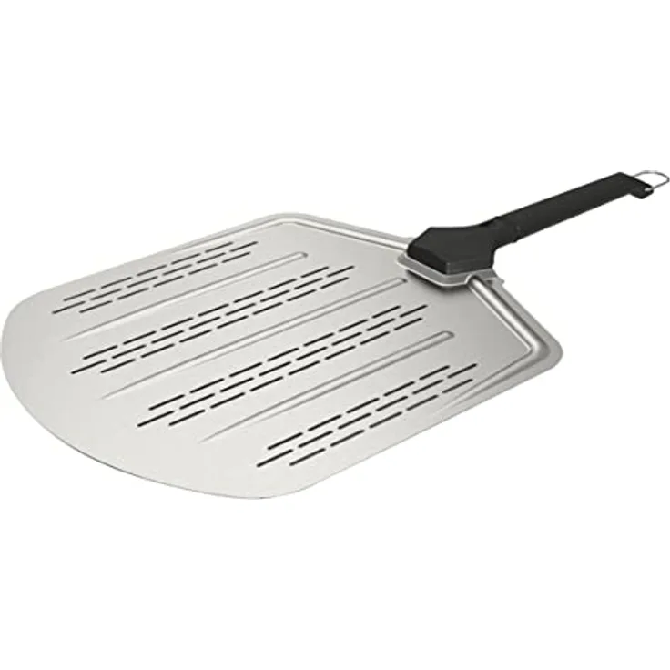 POWERHAUS24 Pizza-Schieber aus Aluminium, 36 cm breit, abnehmbarer Griff (klick), Profiqualität