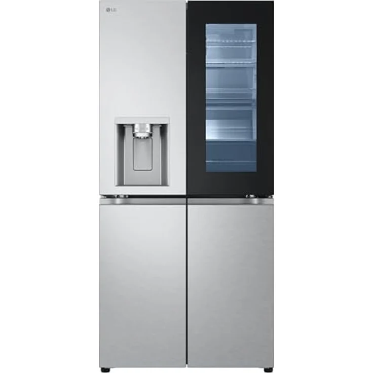 LG GMG861MBAE InstaView SLIM Multi-Door Kühlschrank, 508 L, Eis-, Crushed Ice- Wasserspender, Total NoFrost, Wi-Fi, Metal Sorbet – Bild 1