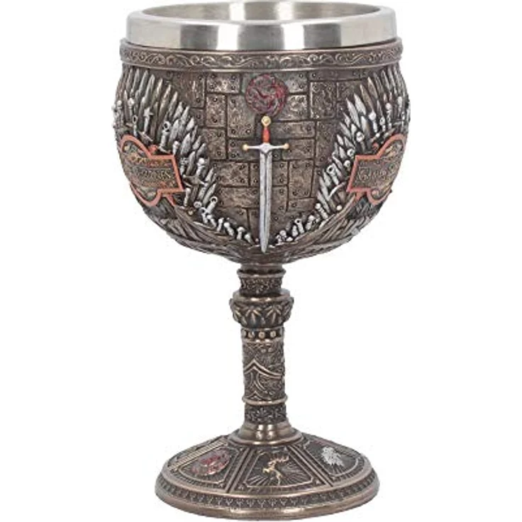 Nemesis Now Kelch aus Eisernem Thron, 17 cm, Bronze, handbemalt mit herausnehmbaren Edelstahleinsatz, offizielles Game of Thrones Lizenzprodukt – Bild 3