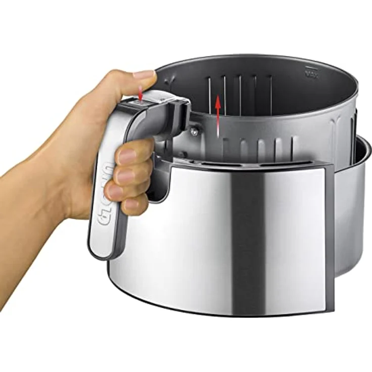 UNOLD XL 58655 Heißluftfritteuse, ohne Fett, 5 Liter Fassungsvermögen, 1400 Watt, silber, Grillfunktion – Bild 5