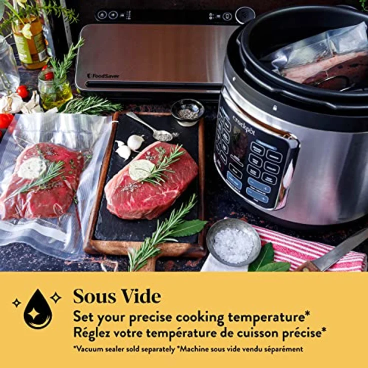 Crock-Pot Turbo Express Multikocher CSC062X, 14-in-1 Schnellkochtopf mit 5,6 l Fassungsvermögen, Schongarer und Dampfgarer, Turbo-Einstellung für 20% schnellere Zubereitung – Bild 5