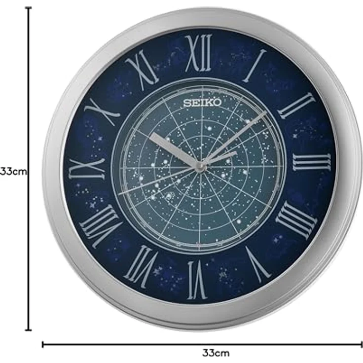Seiko Clocks Wanduhr QHA013S, Plastic case, Auto constant light (Hi / Lo), Ø33 x 4.4 cm – Bild 3